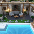 44-Pack Interlocking PP Deck Tiles, All-Weather Anti-Slip Patio Tiles - Image 3