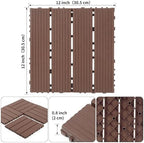 Interlocking Plastic Deck Tiles, Waterproof All‑Weather Patio Flooring - Image 2