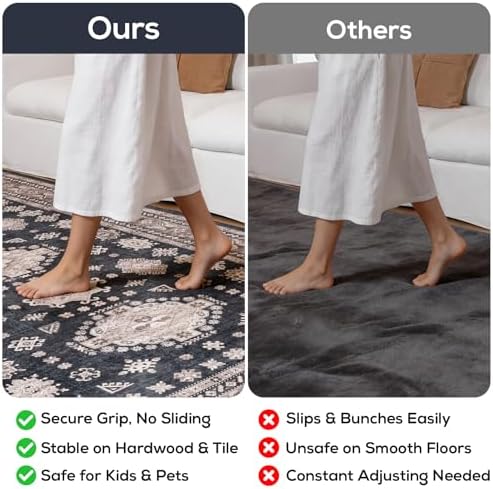 8x10 Living Room Rug Washable Boho Large Carpet - Image 5