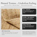 Jute Area Rug 5ft Round Natural Jute Rug - Image 3