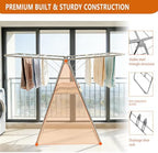 Clothes Drying Rack Foldable -Height Adjustable Laundry Drying Rack Large Space - Image 6