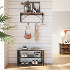VASAGLE 3-Tier Shoe Rack, Storage Bench - Image 2