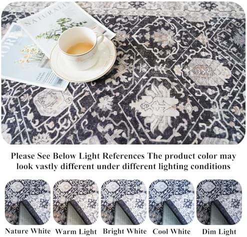 4x6 Living Room Area Rugs: Washable Non-Slip Boho Decorative Rugs - Image 3