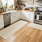 Faux Jute Runner Rug 2'x6', Washable & Non-Slip, Off White - Image 5