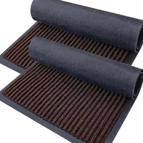 OLANLY 2-Pack Front Door Mats 59x34, Waterproof Heavy-Duty Doormats by OLANLY