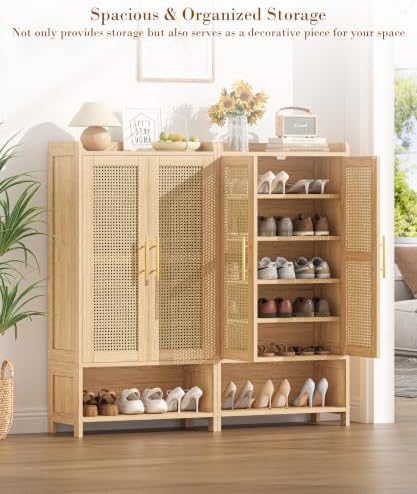 Keehusux Rattan Shoe Cabinet - Image 3