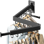 HEILAIYI Wall Mounted Clothes Hanger, Clothes Drying Rack, Laundry Drying Rack - Image 4