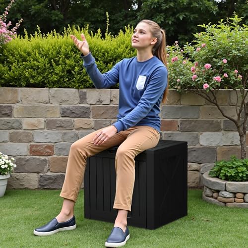 Devoko 40 Gallon Deck Box Lockable Outdoor Storage Box Waterproof - Image 6