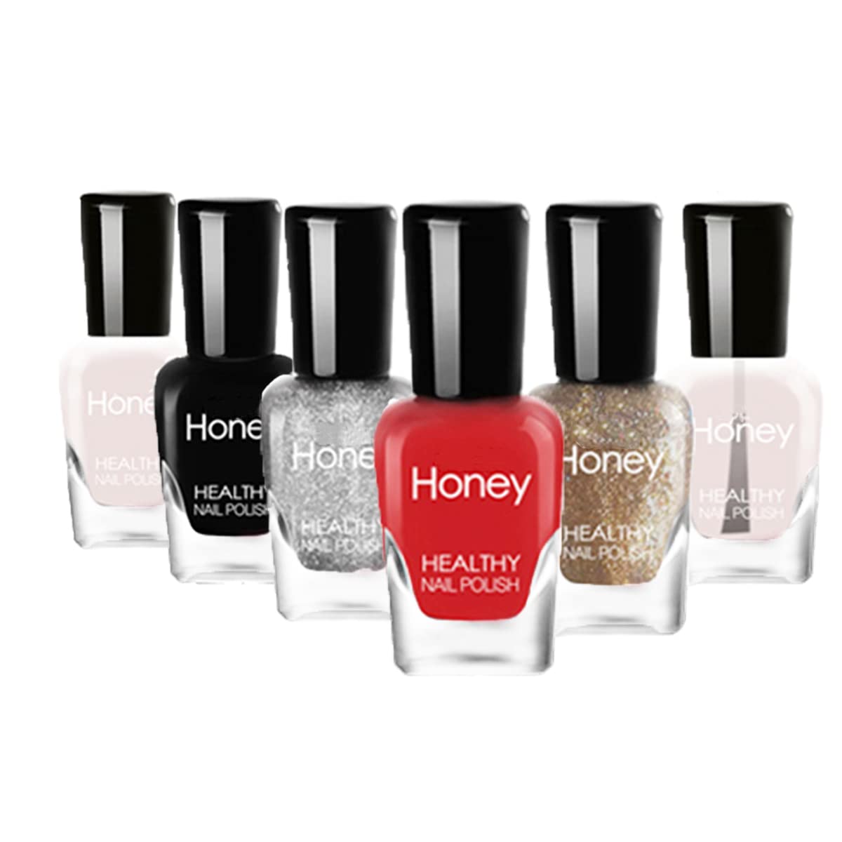 Non Toxic Nail Polish Set, Easy Peel Off and Fast Dry NailPolish Set for Pack, Eco Friendly & Organic Water Based Nail Polish for Women,Teens (6 Bottles)