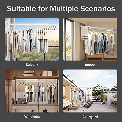 Wall Mounted Foldable Clothes Drying Rack, Heavy Duty 3-Fold Laundry Airer - Image 5