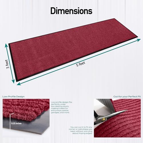 MaxMat® Extra Large Commercial Door Mat, Rubber Border Heavy Duty Door Mat - Image 2
