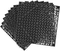 MYFAMIREA Modular Interlocking Cushion 8 Pack 11.8" x 11.8" Rubber Floor Tiles by MYFAMIREA