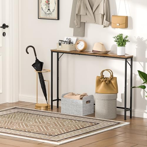47.2" Console Table, Narrow Entryway Table, Skinny Sofa Table, Behind CouchTable - Image 5