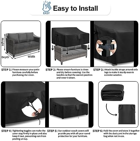 OutdoorLines Outdoor Waterproof Loveseat Couch Cover - Image 6