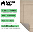 GORILLA GRIP Indoor Door Mat, Rubber Backing Entry Rug 35x22 - Image 2
