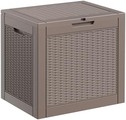 DRATO 36 Gallon Outdoor Storage Box Waterproof, Lockable Resin Deck Box by DRATOprovidesawarmandcozy