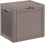 DRATO 36 Gallon Outdoor Storage Box Waterproof, Lockable Resin Deck Box by DRATOprovidesawarmandcozy