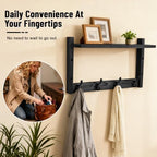 28-Inch Wood Wall Mounted Coat Rack - Image 5