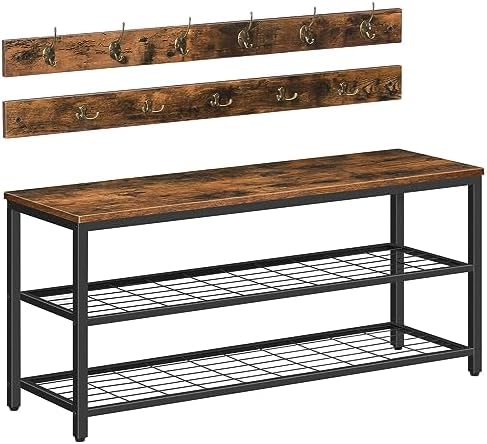 HOOBRO Hall Tree with Bench, Coat Rack Shoe Bench Set, Entryway Shoe Rack with by HOOBRO