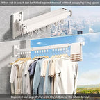 Wall Mounted Foldable Clothes Drying Rack, Heavy Duty 3-Fold Laundry Airer - Image 3