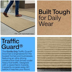 GORILLA GRIP Traffic Guard Indoor Outdoor Heavy Duty Door Mat, 35x23 Beige - Image 3