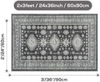 2x3 Door Mat Washable Boho Non Slip Small Rug - Image 2