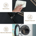 Easy Jute Black Front Door Mat, 2.6x4 Washable Entryway Rug Non Slip Small - Image 5