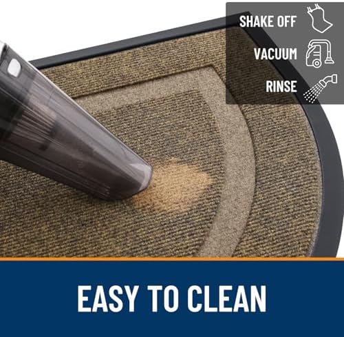 OLANLY Half Circle Front Door Mat Outside 47x23 All-Season Rubber Doormat - Image 6