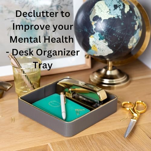Gray Nightstand Bedside Organizer Tray|Key Bowl - Image 2