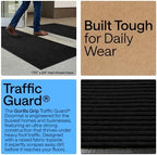 GORILLA GRIP Traffic Guard Indoor Outdoor Heavy Duty Door Mat, 70x24 Black - Image 3