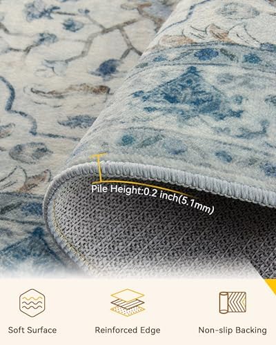 RELEANY Washable Area Rug, Runner 3'x7' - Image 4