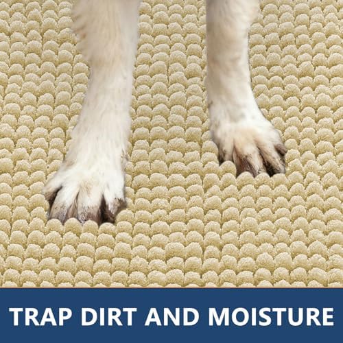 Smiry Dog Door Mat for Muddy Paws 24x16, Absorbent Low-Profile Doormats - Image 4