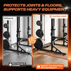 SUPERJARE 0.56'' Thick 120 Sq Ft Rubber Top Gym Flooring - Image 4