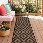 SAND MINE Reversible Mats, Plastic Straw Rug, Modern Area Rug, Large Floor Mat by SANDMIND