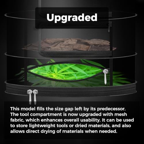 18" Diameter 6 Layer Herb Drying Rack Foldable C-Shaped Zipper - Image 2