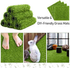 TURSTIN 30 Pcs Artificial Grass Mat, 12 x 12 Inch Synthetic Turf Squares - Image 6