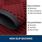 Smiry Front Door Mat Outside Entrance, Natural Rubber Doormat, 29.5x17 Inch - Image 5