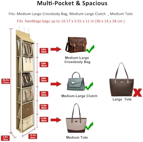 Lirex Over The Door Purse Organizer & Purse Shelf - Image 2