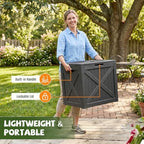 40 Gallon Waterproof Resin Deck Box, Outdoor Toy Storage Box Lock Bin - Image 3
