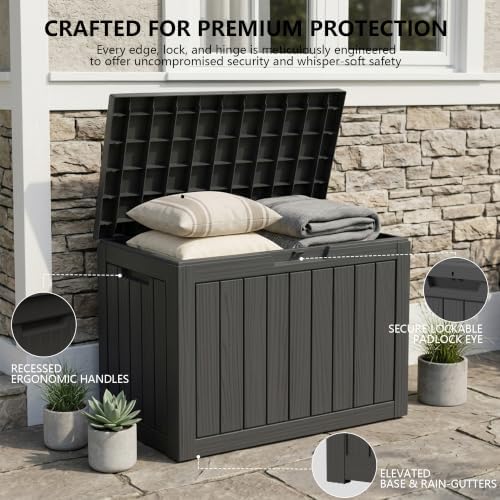 Outdoor Storage Box, 50 Gallon Waterproof Deck Box - Image 3