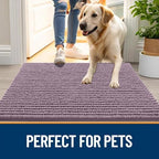 OLANLY Dog Door Mat for Muddy Paws 36x24, Extra Absorbent Chenille Mud Mat - Image 6