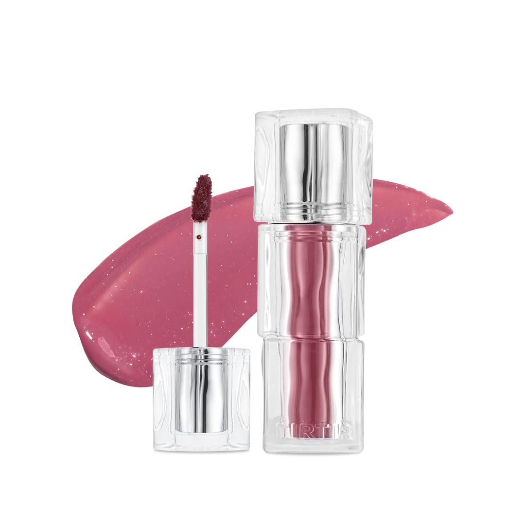 TIRTIR [*Mini Size Waterism Tinted Lip Gloss #01 Mauve Rose, 0.06 Fl Oz – Kiss Ready Lipgloss, 12H Long Lasting Non Sticky Natural Tinted Glow Korean Multiuse Cheek and Lip Tint for Women gift