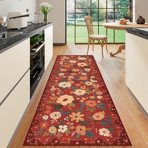 DUKINO 2x6 Runner Rug for Hallway, Washable Kitchen Rugs Non Slip by DUKINO