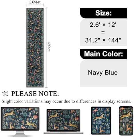 DUKINO 2.6x12 Hallway Runner Rug, Washable Animal Rug Non Slip - Image 2