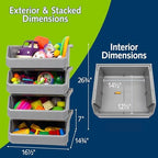 ReadySpace Extra Large Stackable Plastic Storage Bins - Image 3