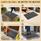 Yimobra Indoor Outdoor Mats for Front Door, Mix Grey - Image 6