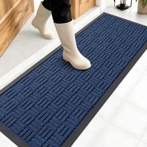 OLANLY Front Door Mat Outside Entrance 47x17, Heavy-Duty Rubber Doormat by OLANLY