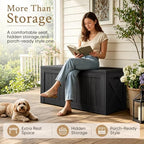 Devoko 120 Gallon Deck Box Resin Outdoor Storage Box Waterproof - Image 3