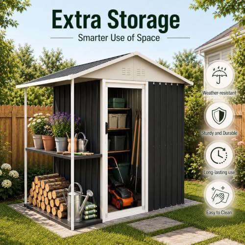 6x4 FT Outdoor Storage Shed - Image 4