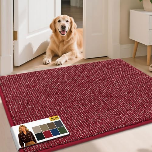 JSEI Dirt Trapper Door Mat 32" x 48", Non-Slip Washable Doormats by JSEI